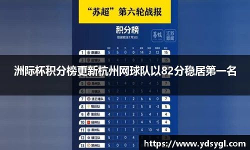 洲际杯积分榜更新杭州网球队以82分稳居第一名